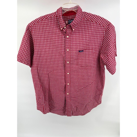 Chaps Ralph Lauren Other - Chaps Ralph Lauren Mens XL Red Plaid Seersucker Short Sleeve Button Down Shirt